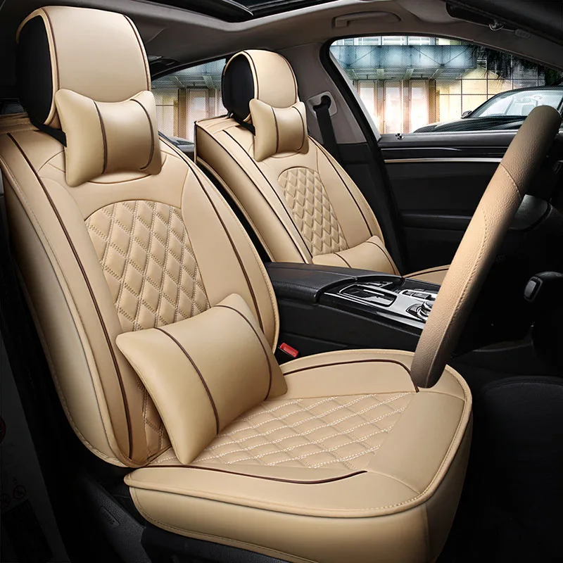 Универсальное автокресло кожаные чехлы авто для Fiat Tempra Tipo 124 126bis 131 13 Geely Emgrand EC7 RV EC8