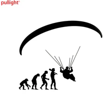 Fashion Human Evolution Paragliding Car Stickers Cartoon Motorcycle Vinyl Decals