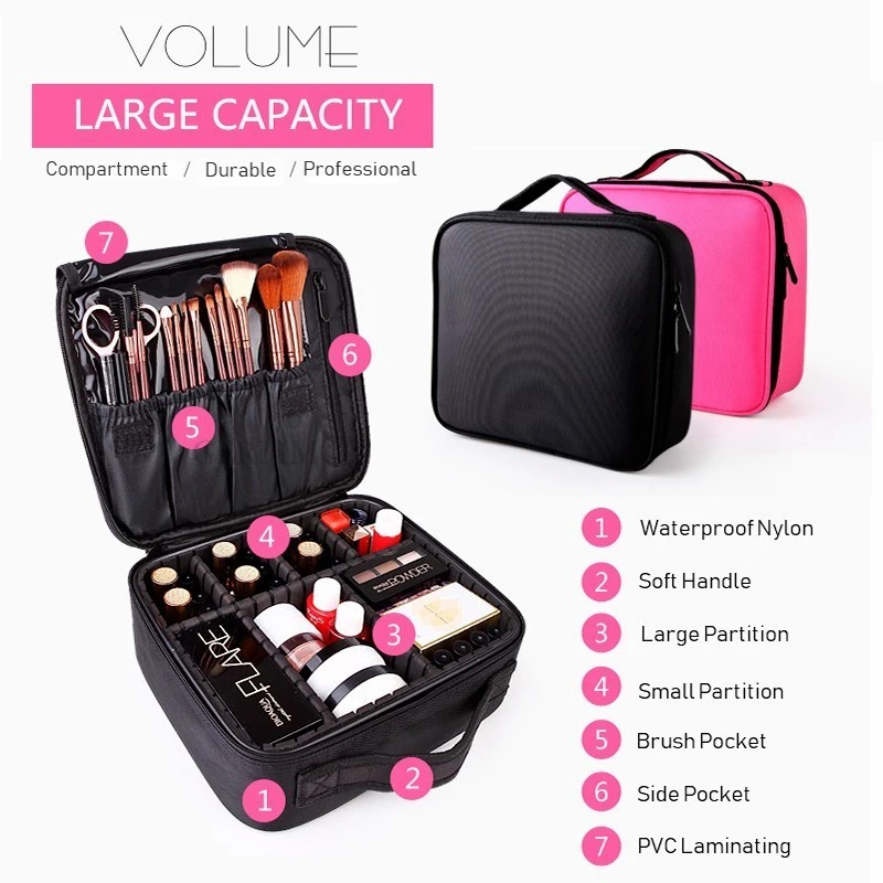 Women Portable Professional Cosmetic Bags on the Road Organizer Travel Make Up Vanity Bag Cases Cosmetics Suitcases Box Beauty Women Portable Professional Cosmetic Bags on the Road Organizer Travel Make Up Vanity Bag Cases Cosmetics Suitcases Box Beauty