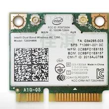 SSEA новая bluetooth 4,0 сетевая карта для Intel Двухдиапазонная Беспроводная-AC 7260 7260HMW Половина мини PCI-E 802.11ac 2,4/5G карта 867 Мбит/с
