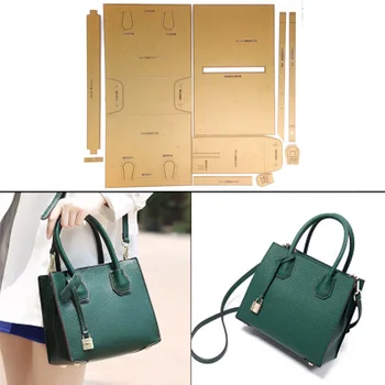 

1set DIY Leather Handmade Craft women handbag Shoulder bag Sewing Pattern Hard Kraft Paper Stencil Template 22x18x10cm