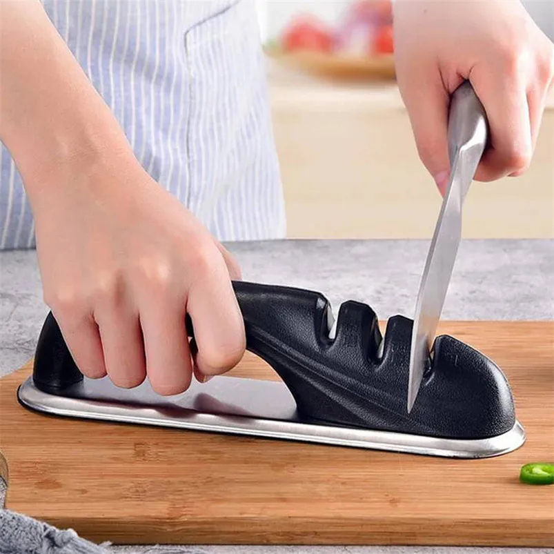 

Kitchen Knife Sharpener Sharpening Stone Grinding Multifunction Knives Sharpeners Tungsten Ceramic Diamond 3 Stage Kitchen Tools