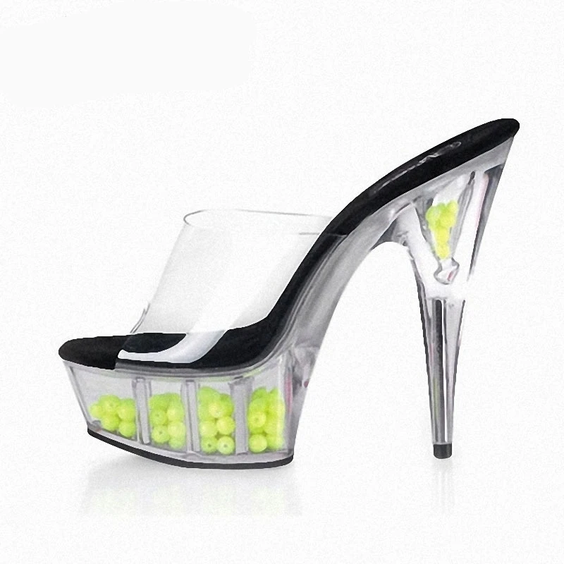 

2019 New Fashion 15CM High Heel Sandals Temperament Super Sexy Fashion Sweet Lady Thin Crystal Sandals Shoes SJ0001