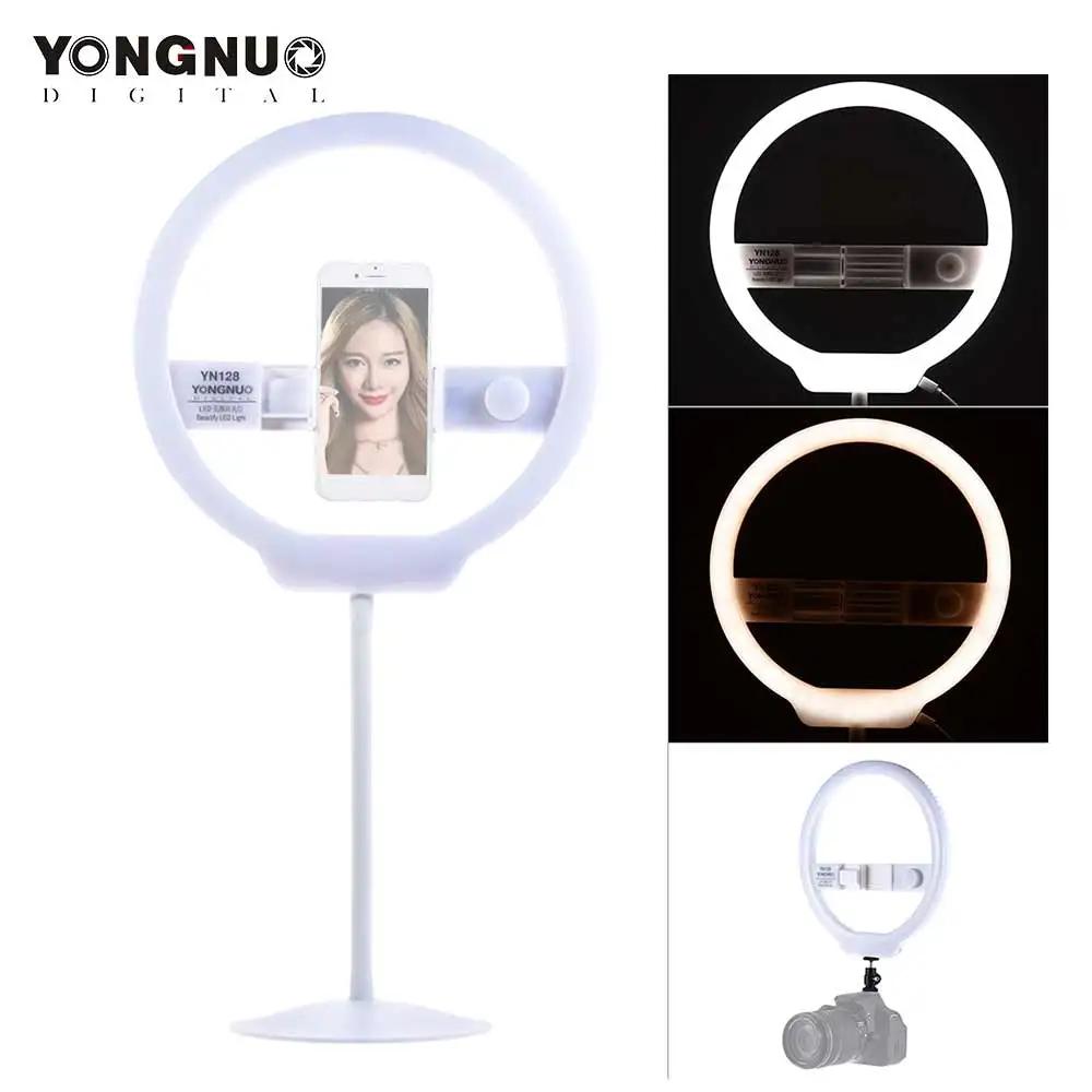 YONGNUO-YN128-Selfie-Ring-Light-Camera-Photo-Studio-Phone-128-LED-Ring-Light-3200-5500K-Photography