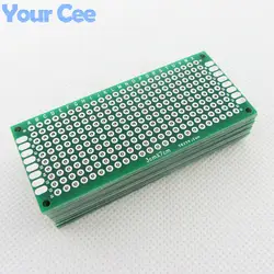 5 шт. 3X7 см 3*7 см Double Side Прототип pcb Универсальный Макет для Arduino 1.6mm2.54mm практика электронный комплект «сделай сам» Луженая HASL