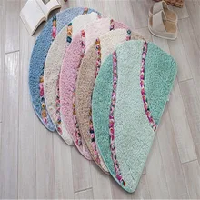 Полукруг хлопок мягкий розовый ковер мягкие коврики коврик Ванная комната для жизни местный номер Нескользящие