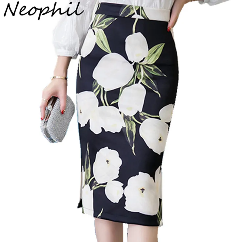 Женская юбка карандаш средней длины с цветочным принтом|pencil midi skirt|midi skirtmidi skirt women