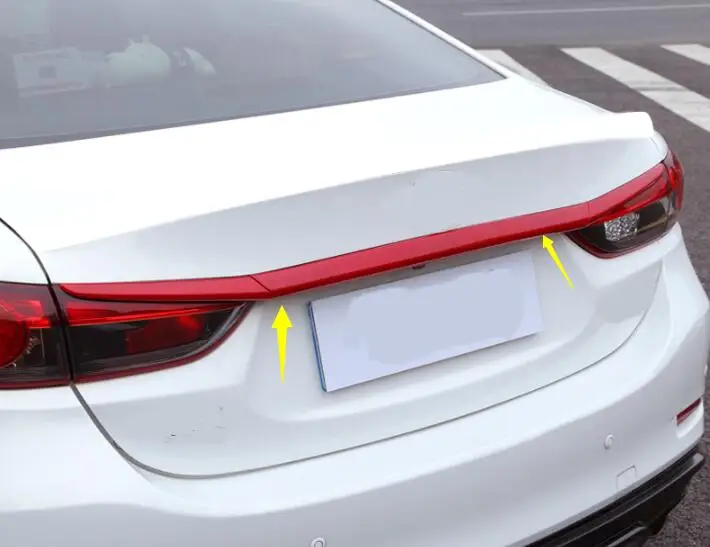 Для Mazda 6 ATENZA Модифицированная отделка багажника полоса Хвостовая дверь отделка яркий