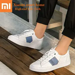 Xiaomi/модная обувь из мягкой кожи; Повседневная маленькая белая обувь; удобные дышащие Нескользящие мужские кроссовки для скейтборда