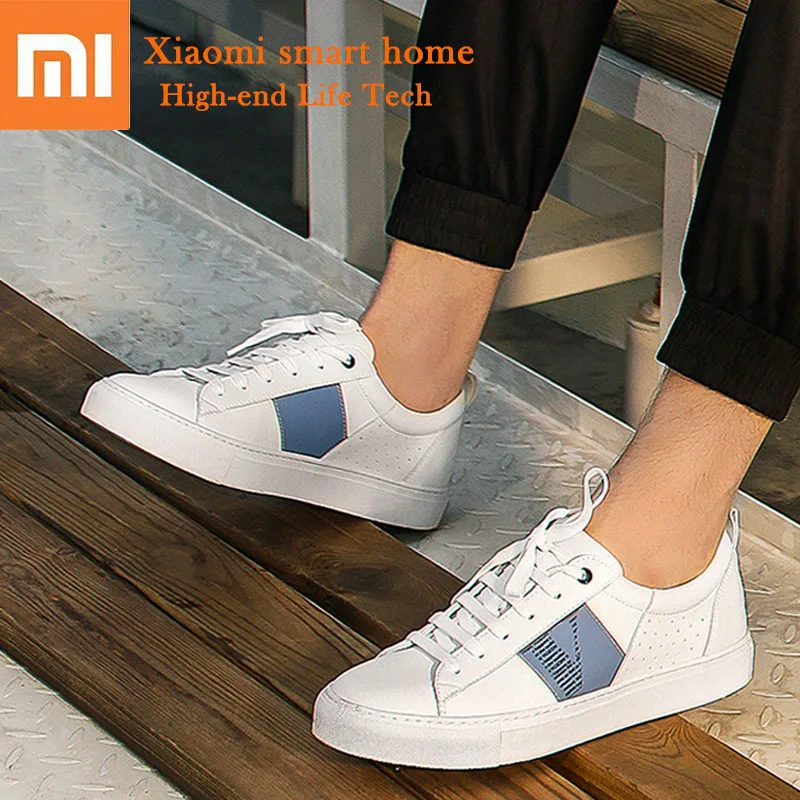 

Xiaomi Fashion Soft Leather Shoes Casual Small White Shoes Comfortable Foot Breathable Non-slip Leisure Skateboard Sneakers Men