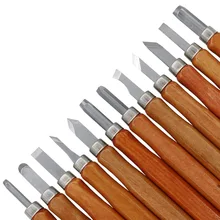 Лучшие 12 шт. набор инструментов для резьбы по дереву, долото, нож для резьбы по дереву, ручной резак для рукоделия, инструменты для рукоделия, деревообрабатывающий инструмент