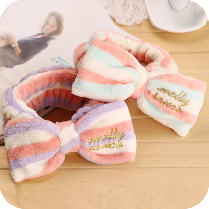 OH0523 cute big bow headband hair makeup wash face with a hair band
