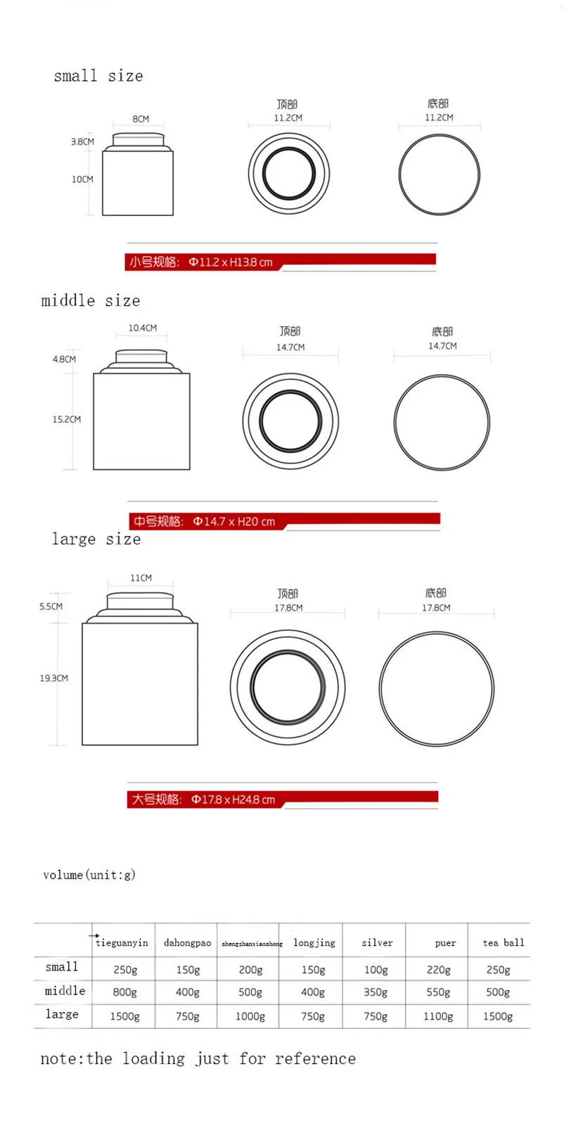 New tea box large can sealed tea canister jar for tie guan yin/puer/da hong pao moisture-proof empty tea cans