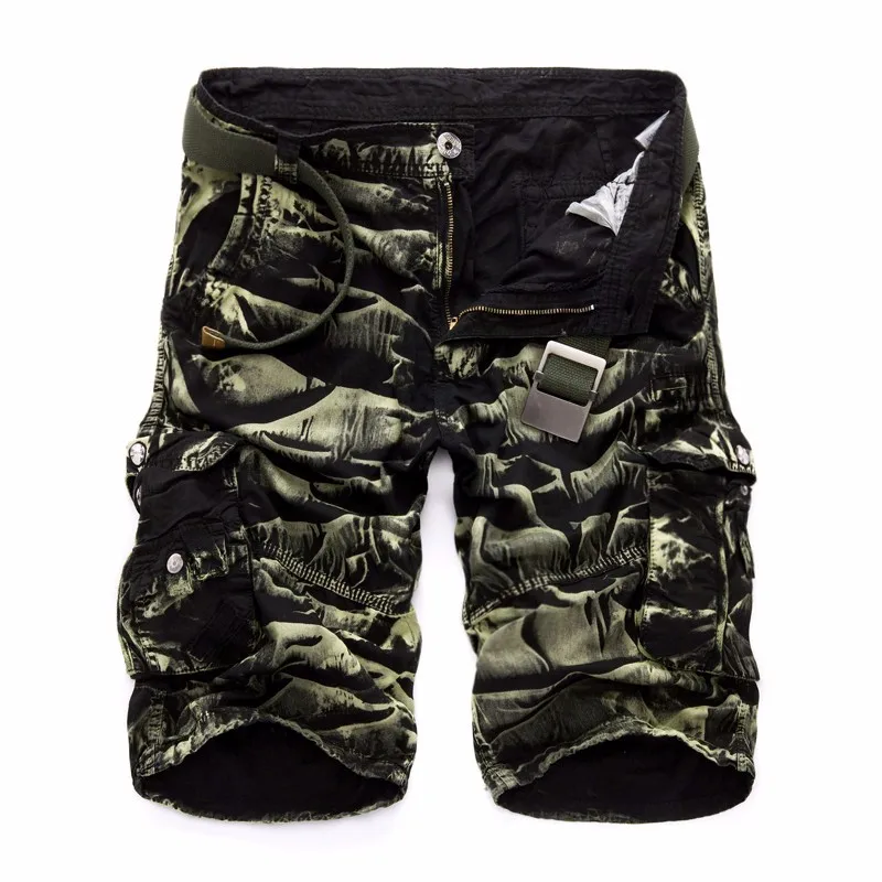 

Summer Men's Camo Cargo Shorts Cotton Military Camouflage Male Jogger Board Shorts Fashion Breathable Business Short DA023