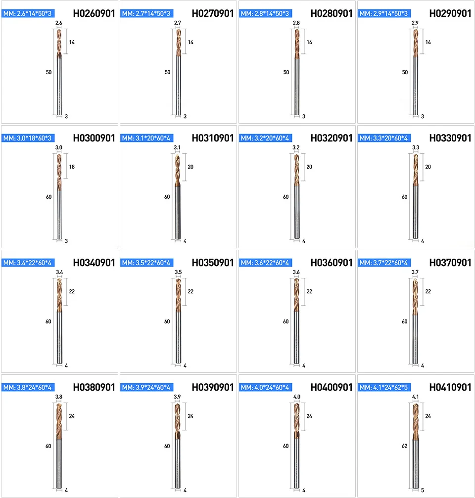 HUHAO 1 шт. HRC65 твердое вольфрамовое карбидетвистое сверло для твердого металла диаметром. 1,0-9,0 мм 3D буровое долото из вольфрамовой стали