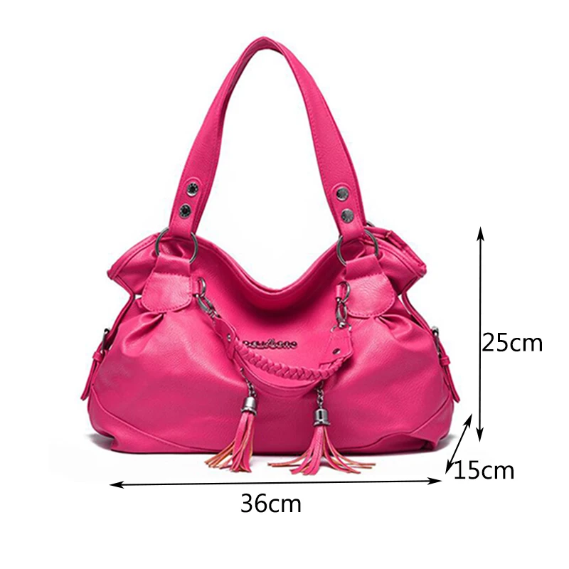 Yogodlns женские сумки-мессенджеры кожаные повседневные сумки с кисточками женская дизайнерская сумка Большой размер сумка на плечо высокое качество