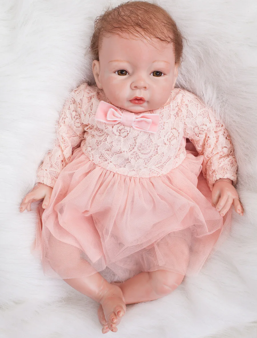 

Realistic Soft Vinyl silicone baby Dolls reborn russian doll educational toys girls Lifelike 55cm Kid's Birthday Christmas Gift