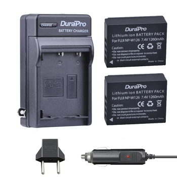 

2pc NP-W126 NP W126 Rechargeable Battery + Car Charger for Fujifilm FinePix HS30EXR HS33EXR HS50EXR X-A1 X-E1 X-E2 X-M1 X-Pro1