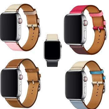 

Series 5/4/3/2/1 Genuine Leather Loop For iWatch strap For Apple Watch Single Tour band 38mm 40mm 42mm 44mm