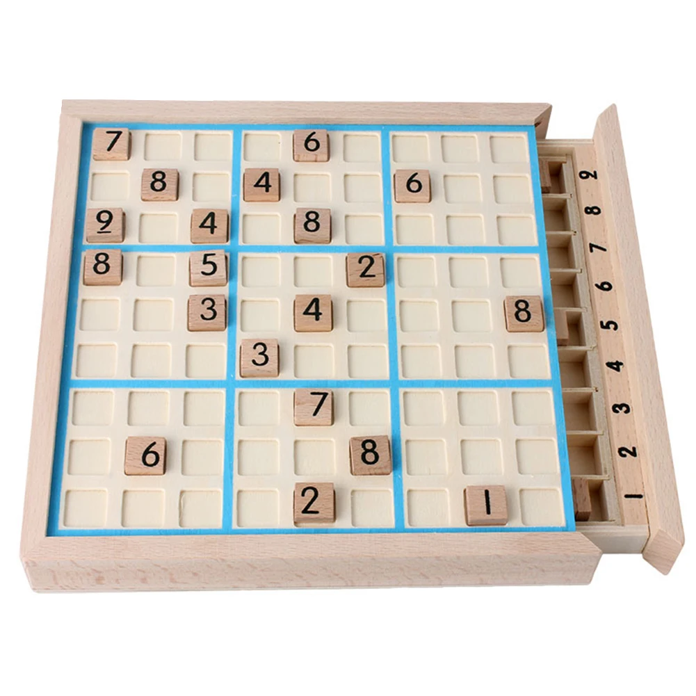 

Sudoku Chess Intelligent Digits Educational Toy Game Challenge Logic Training Children Gift Funny Drawer Type Adult Wooden Board