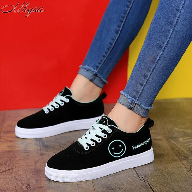 

Mhysa 2019 New spring and summer autumn women flat shoes fashion wild comfortable solid color lace up casual shoes sneakers L237