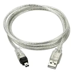 USB 2,0 мужчина к iEEE 1394 4 Pin Для iLink кабель адаптера 5ft USB к Firewire 1,5 m HY1350