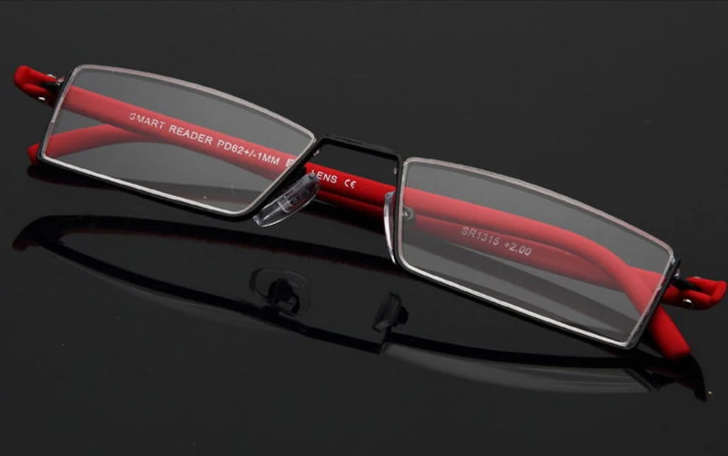 TR-90, полуоправа, тонкие портативные черные/красные/коричневые очки для чтения, анти-синий светильник с коробкой+ 1,0+ 1,5+ 2,0+ 2,5+ 3,0+ 3,5+ 4,0
