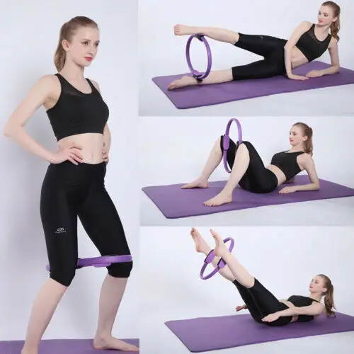Resistance Pilates Rings Magic Circle Body Sport Fitness Weight Exercise Gymnastic Aerobic Fitness Wheel Handle Yoga Kit Ring yoga circle pilates ring