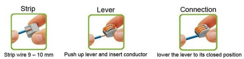 10 шт. 4 булавки PCT-214 Универсальный Компактный провода разъем проводки проводник клеммный блок с рычагом