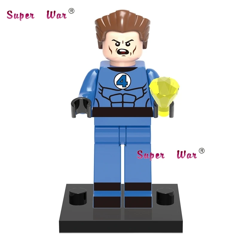 

50pcs superhero Mister Fantastic building blocks action bricks friends for girl house games kids children toys