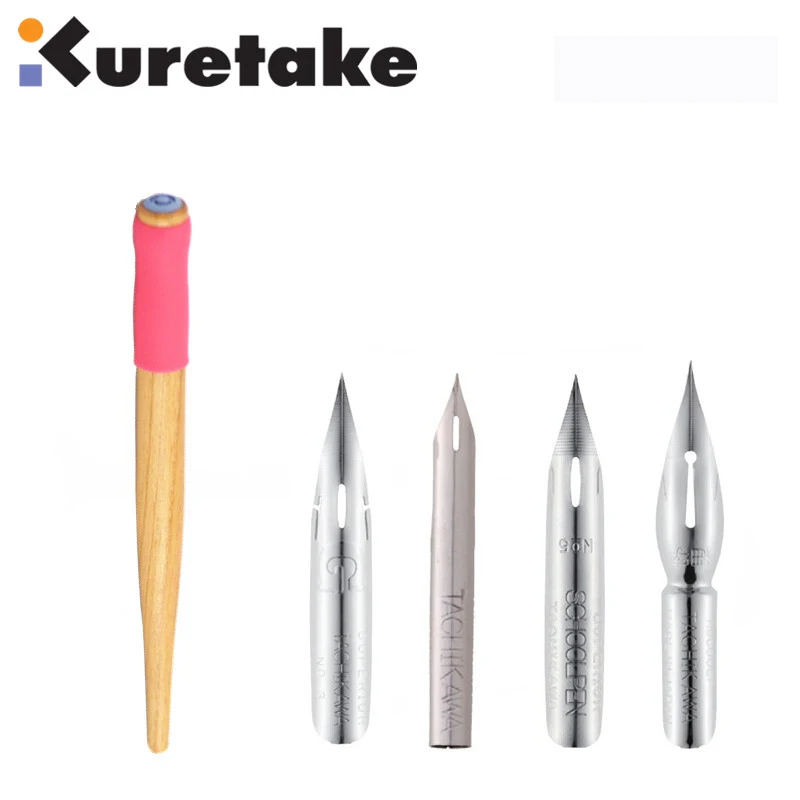 Zig Wooden Dip Pen Kuretake Comic Drawing Pen Nibs For Manga School G Pen Maru Saji Calligraphy Japan Drawing Pen Nibs Comic Drawing Pensnib Drawing Aliexpress