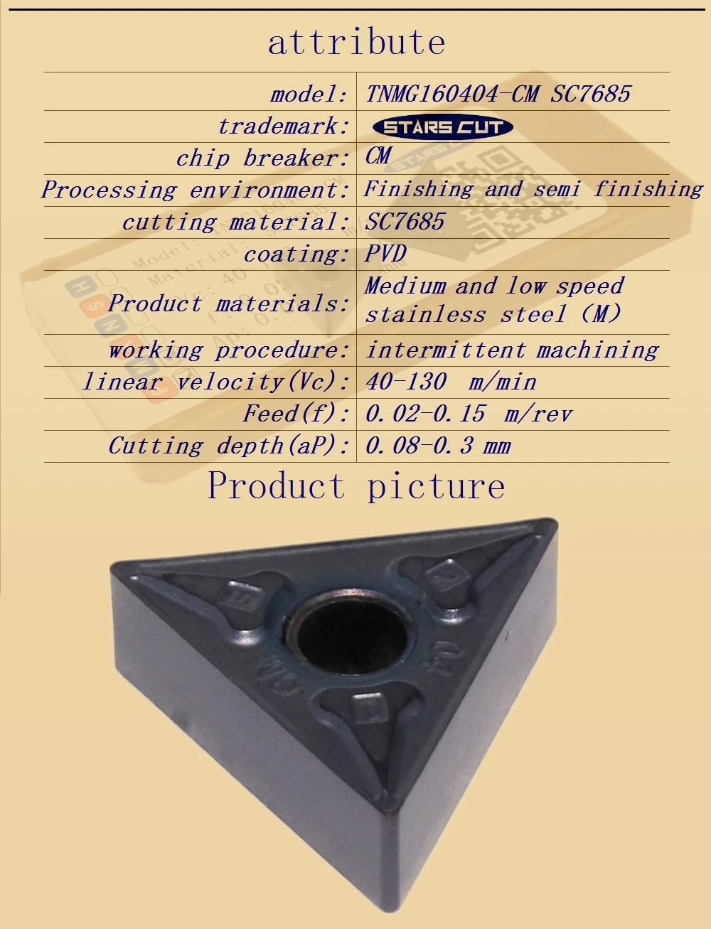 TNMG160404-CM SC7685