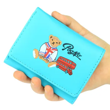 

Women Wallets Lady Purses ID Cards Holder Coin Purse Pouch Candy Colors Woman Cartoon Beer Short Wallet Girls Money Bags Pockets