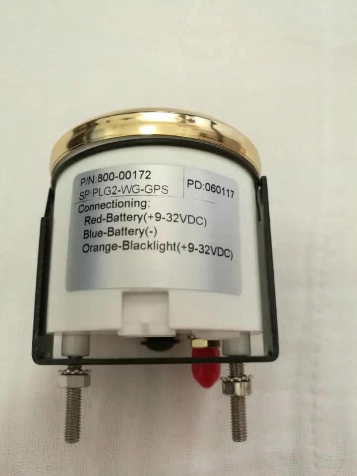 Морской Лодка Автомобильный GPS Спидометр 0-999Knot 9-32 V 52mm 316L золотой ободок белый циферблат 800-00172
