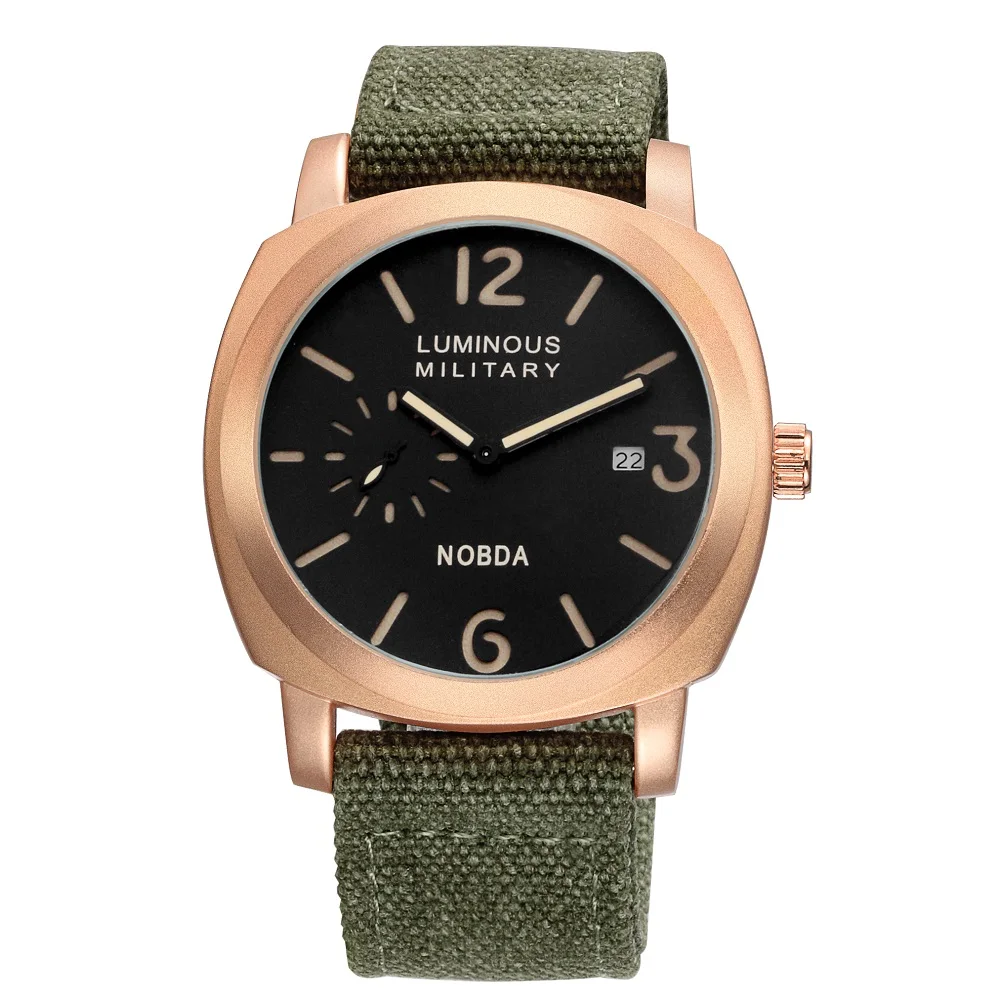 

Luxury NOBDA Brand Military Watch Men Fashion Casual Camping Canvas Watch Man Sports Watches Army montre femme cuir