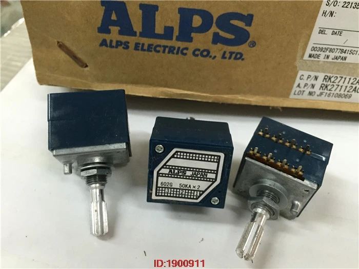 

1pcs/lot ALPS 27-type volume potentiometer A50K A100K with a tap with a ring axis 8MM 25MM flower axis