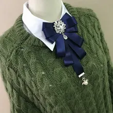 Британский взрослых Для женщин женский Для мужчин вечерние свадебные вырезом рубашка с воротником и бантом галстук-платок винтажная, со стразами, кристаллами контактный зажим с бантом из ленты