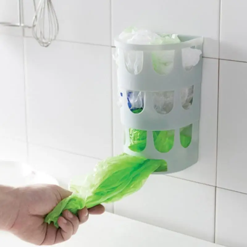 

Kitchen Garbage Bags Organizer Wall-mounted Storage Box Eco-friendly Multi-purpose Garbage Bags Storage Box Plastic Bags Holder