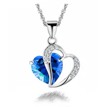 LNRRABC модный сплав Кристалл Длинная подвеска форма ювелирное ожерелье в форме сердца цепь звено ожерелье s Женщины