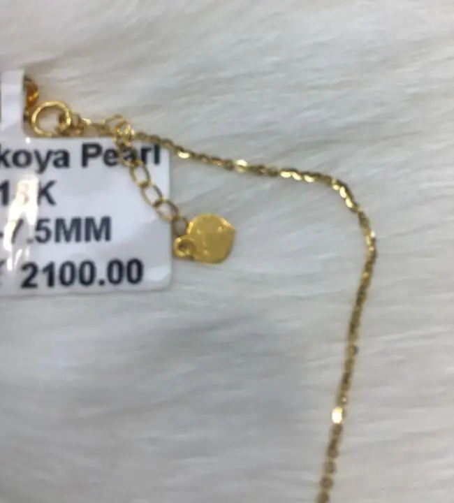 > Благородный ювелирные изделия Природные 7-7.5 мм Akoya серый жемчужное ожерелье 18 К Solid Gold
