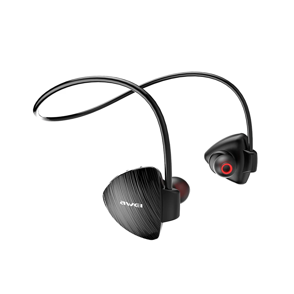 Awei A847BL Wireless Earphone Ear Hooks Sweatproof Neckband Style Bluetooth Sports Earbuds For IPhone IPod Mobile Phone