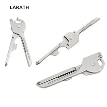 Популярный 6 в 1 Карманный EDC брелок для ключей для выживания открывалка для кемпинга мульти инструменты на автомобиле