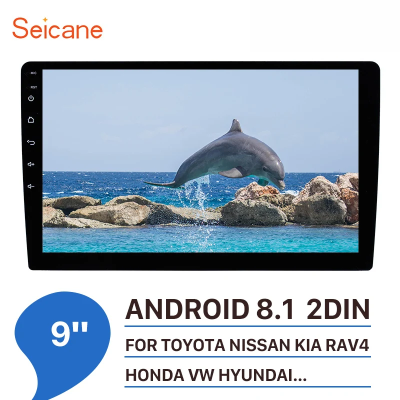 Seicane 9 дюймов HD 1024*600 Android 8,1 Универсальный 2Din gps навигации Bluetooth Автомобильный мультимедийный плеер Поддержка Зеркало Ссылка DVR