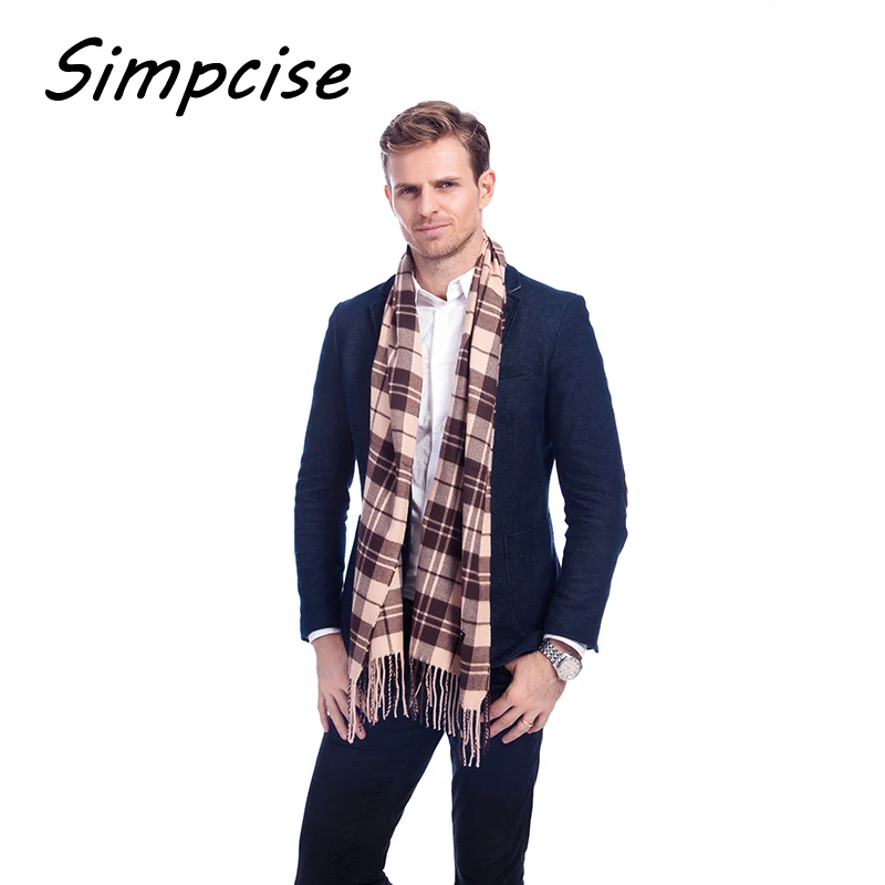 New fashion Design Winter Scarf Soft Elegant Long Fashion Wrap Scarves Tassel warm Pashimina Man Scarf A3A17736 male scarf