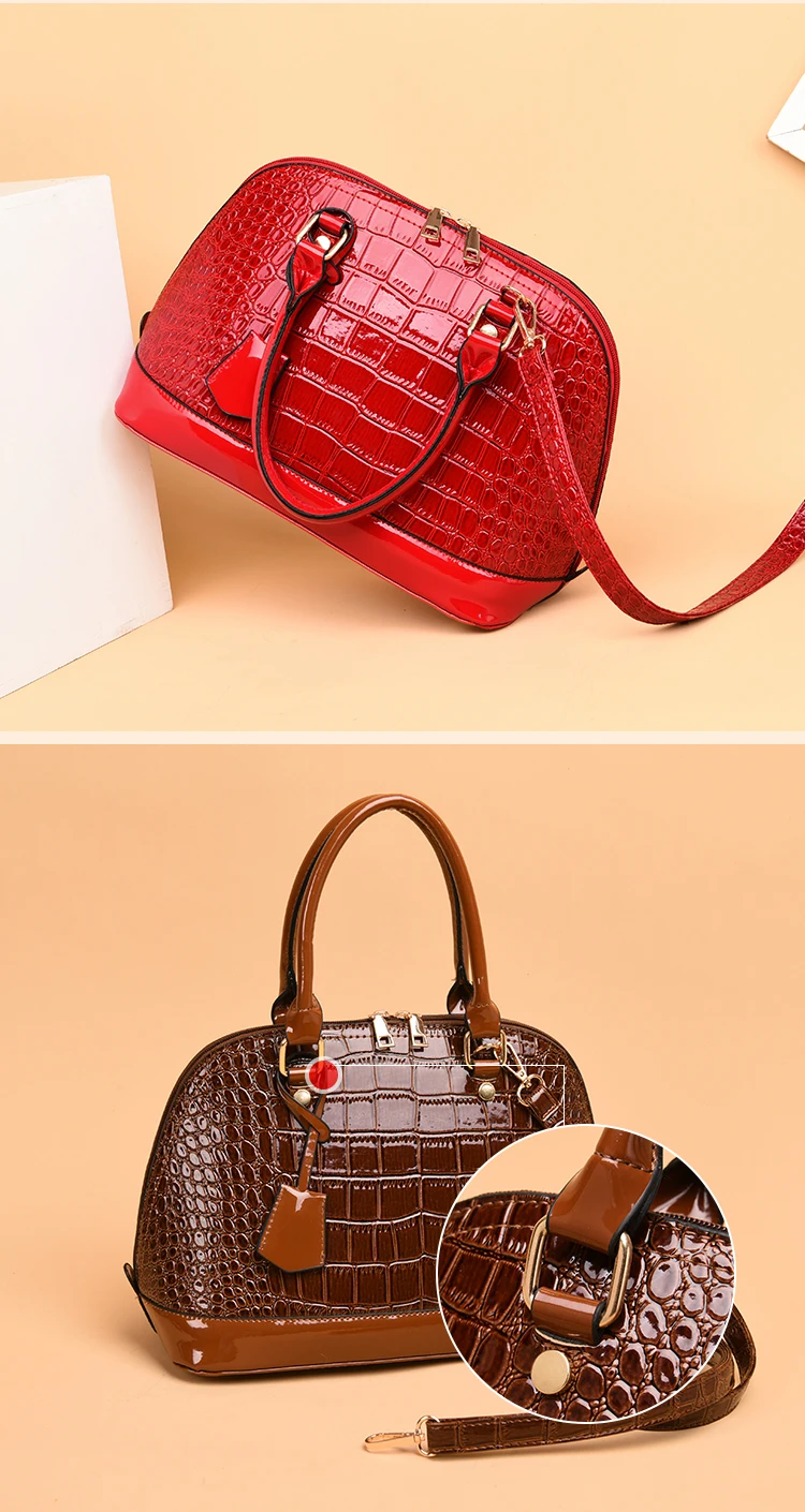 Женская сумка из двух частей с крокодиловым узором, кожаная женская сумка через плечо, роскошная женская сумка-тоут с кошельком, женские сумки-мессенджеры