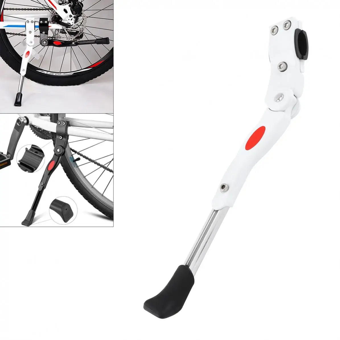 MTB Road Bicycle Kickstand Parking Rack Cycling Parts Mountain Bike Support Side Kick Stand Foot Brace 34.5-40cm Adjustable