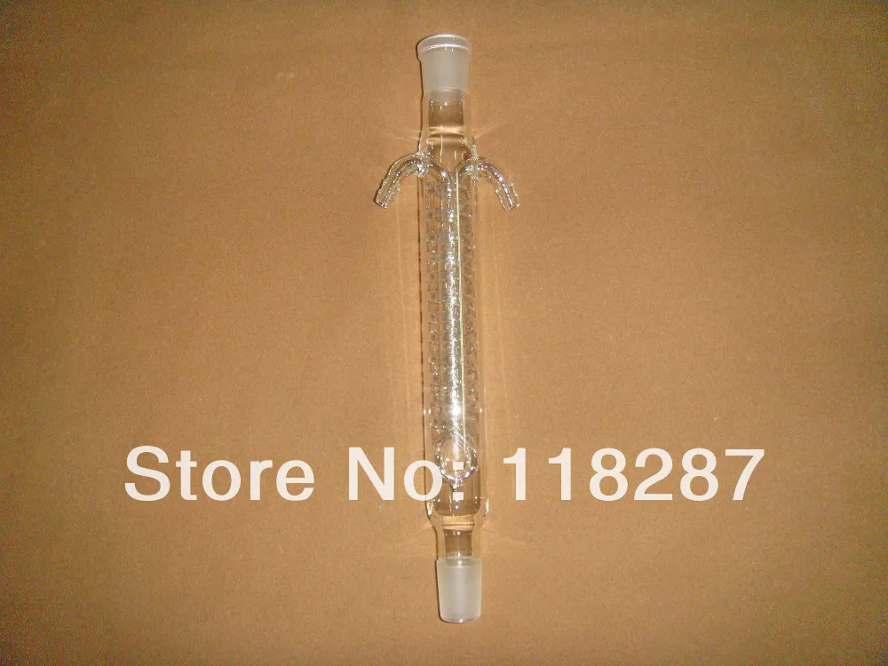 Змеевиковый охладитель стеклянный конденсатор, 200 мм, 24/29, химическая Лабораторная посуда, лабораторный стеклянный конденсатор