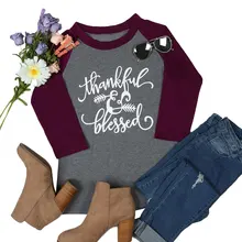 Женская Футболка С Принтом В Виде Буквы O-Neck Женская Милая Футболка Повседневные Женские Топы Женские топы три четверти рукава 3XL