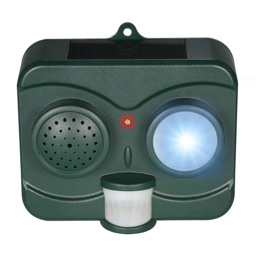 

Solar Powered Bird & Bat Repeller Outdoor with PIR Motion Sensor Sound Imitation for Repelling Birds Animal Ultrasonic Repeller