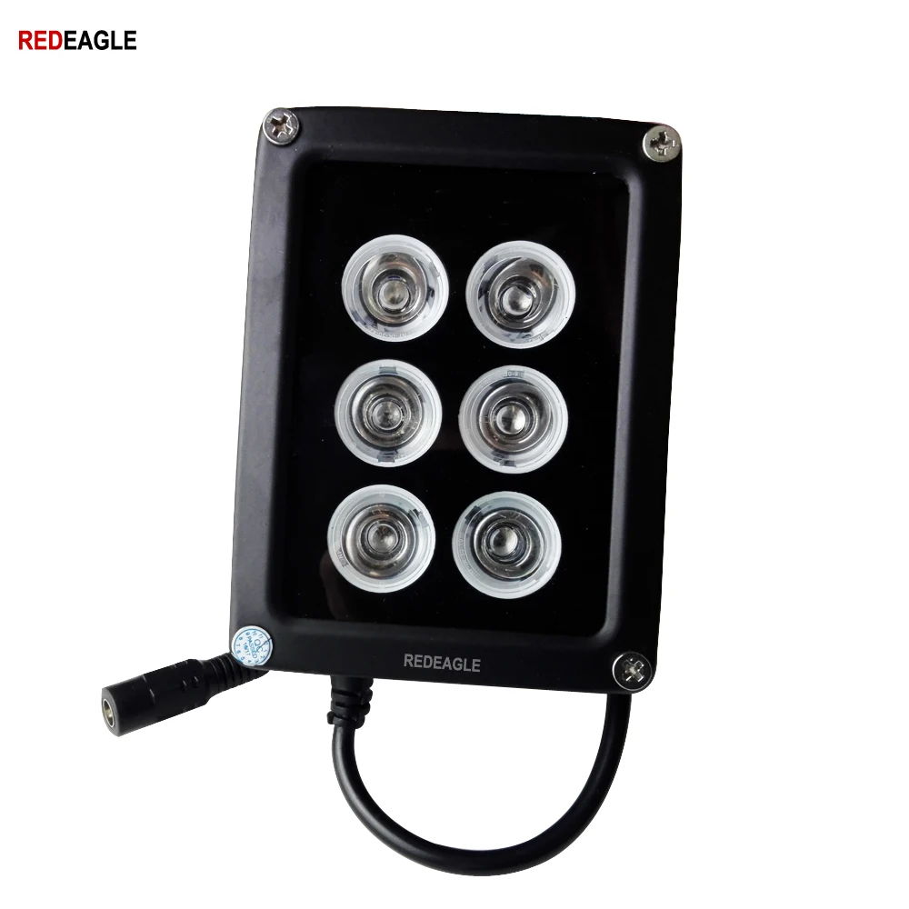 

REDEAGLE 850nmIR LED Lamp Metal Waterproof Housing Infrared Fill Light Night Vision 90 Degree For 4MM/3.6MM CCTV Security Camera